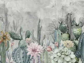 Carta da parati Cereus di Inkiostro Bianco