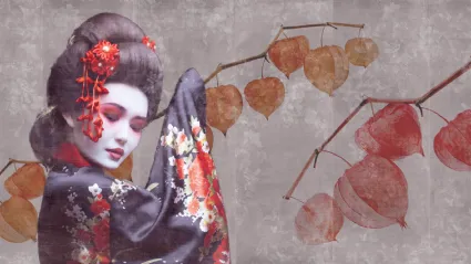 Carta da parati Maiko di Inkiostro Bianco