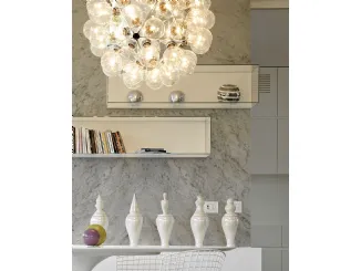 Carta da parati monocromatica White Marble di Inkiostro Bianco