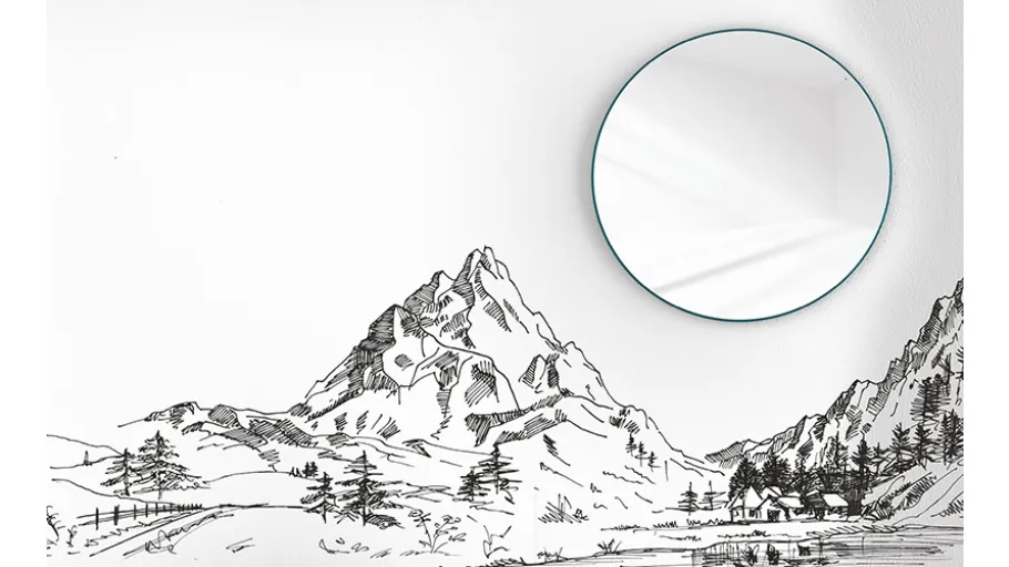 Specchio FullMoon di grandi dimensioni di Minotti Italia