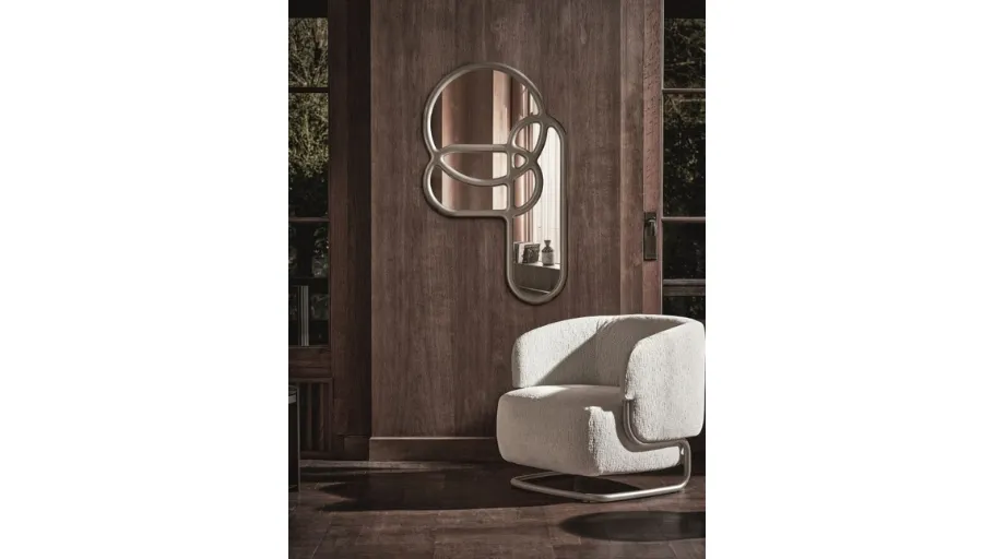 Specchio di design con cornice in metallo Multitude Ditre Italia