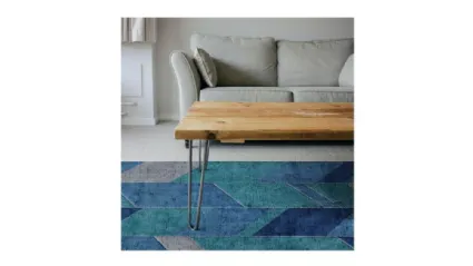 Tappeto che ricorda i colori del mare Tangram Sea di Sirecom