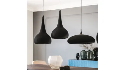 Lampada a sospensione con rivestimento in maglia Byblos di Cattelan Italia