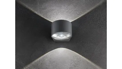 Lampada con struttura in alluminio e diffusore in vetro Lens di Zafferano