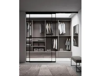 Armadio Cabina Platino componibile su misura Modul Box Twist di Nardi Interni