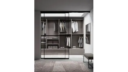 Armadio Cabina Platino componibile su misura Modul Box Twist di Nardi Interni