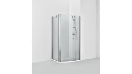 Box doccia in alluminio h.200 cm, con sollevamento anta 90.66 di Aghà