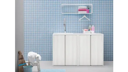 Mobile da Bagno in melaminico effetto legno Acqua e Sapone Lavanderia 02 di Birex
