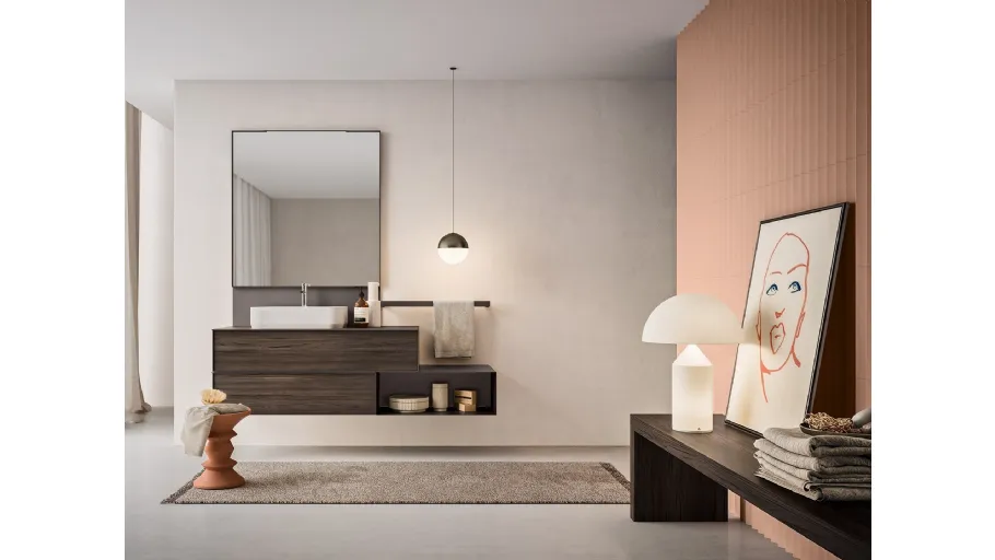 Mobile da Bagno Dress Geowood Moka di Artesi