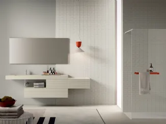 Mobile da Bagno Filo+ Push & Handle Creta opaco di Artesi