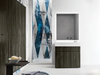 Mobile da Bagno Single in nobilitato Dogato Wood di Cerasa