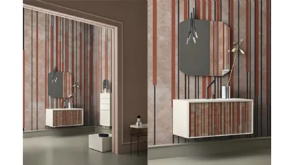 Mobile da Bagno Des in Laccato RAL1013 con frontale personalizzabile di Cerasa