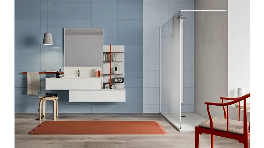 Arredo bagno Dress DR 04 laccato bianco di Artesi