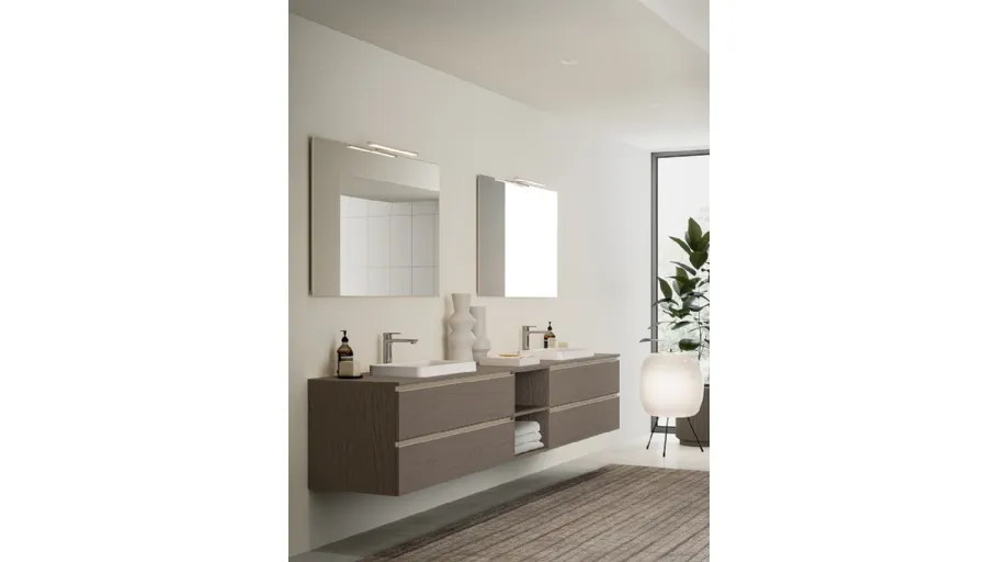 Mobile da Bagno Filo+ Horizon Rovere fumé di Artesi