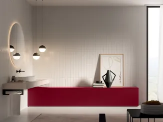 Mobile da Bagno Filo+ Push & Handle Bordeux di Artesi