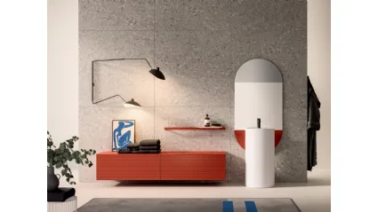 Mobile da Bagno Filo+ Push & Handle Mattone opaco di Artesi