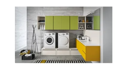 Mobile da Lavanderia dai colori vivaci in laccato opaco Idrobox 12 di Birex