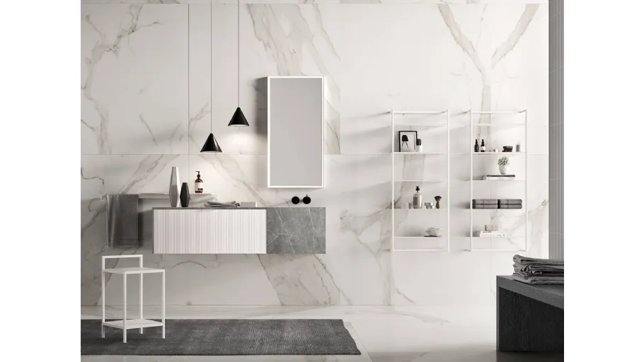 Mobile da Bagno Petra Bianco e gres di Artesi