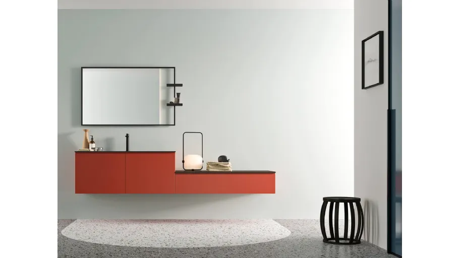 Mobile da Bagno arancione Petra PT 43 di Artesi