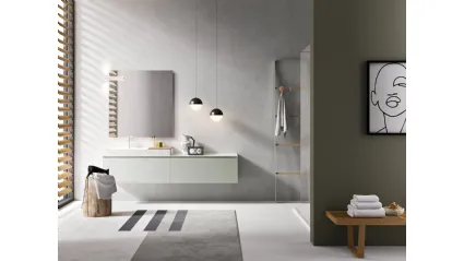 Mobile da Bagno verde acqua Petra PT 54 di Artesi