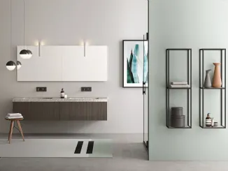 Mobile bagno con doppio lavabo Petra PT 59 di Artesi