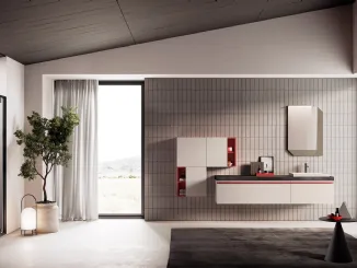 Mobile da Bagno Re-Start Poker in Laccato di Artesi