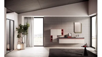 Mobile da Bagno Re-Start Poker in Laccato di Artesi