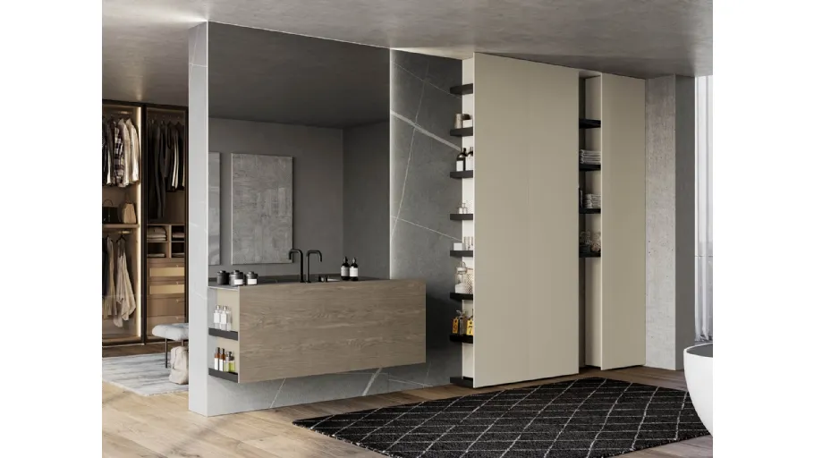 Mobile da Bagno sospeso in essenza rovere cenere Sail 03 di Birex