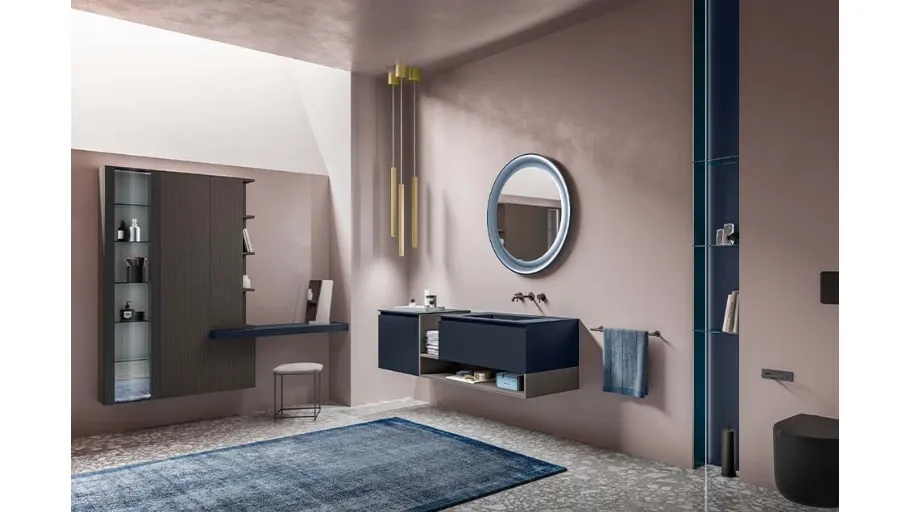 Mobile da Bagno Segno in laccato opaco a campione di Cerasa