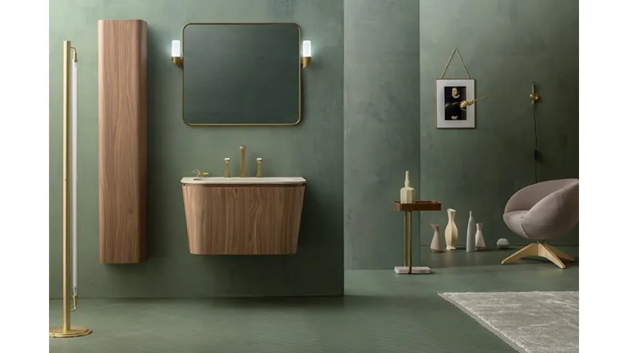 Mobile da Bagno Suede in Noce Canaletto di Cerasa