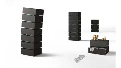 Comodino e Cassettiera NYC & Pisa in legno laccato di Minotti Italia