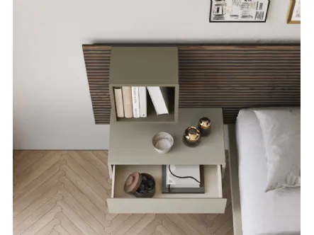 Comò Dyno in legno rivestito in pelle di Cattelan Italia