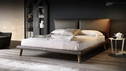 Letto imbottito con testiera Adam di Cattelan Italia