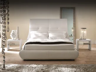 Letto Matisse con testiera importante e box contenitore di Cattelan Italia