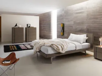 Letto Febo 1|0 in legno con testiera di Sangiacomo