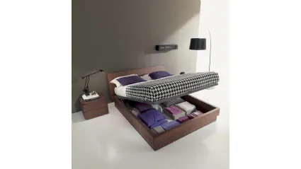 Letto matrimoniale in legno con box contenitore e testiera Icaro di Fimar