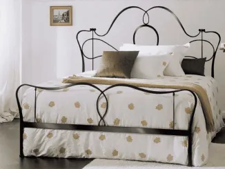 Letto in ferro battuto con testiera Marlen di Bontempi