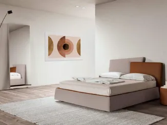 Letto con testiera Meeting up di Presotto