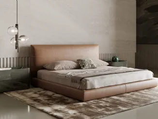 Letto in pelle Oris di Bonaldo