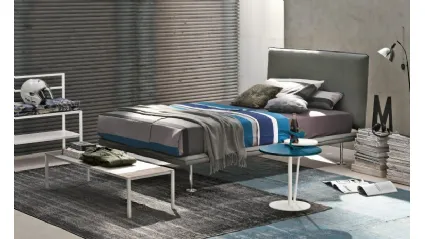 Letto singolo in tessuto Bravo di Tomasella