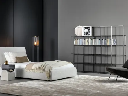Daybed singolo in tessuto con letto estraibile e contenitore Golf 331 di Oggioni