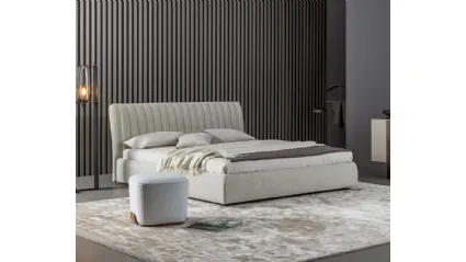 Letto in tessuto imbottito con box contenitore Tonight di Bonaldo