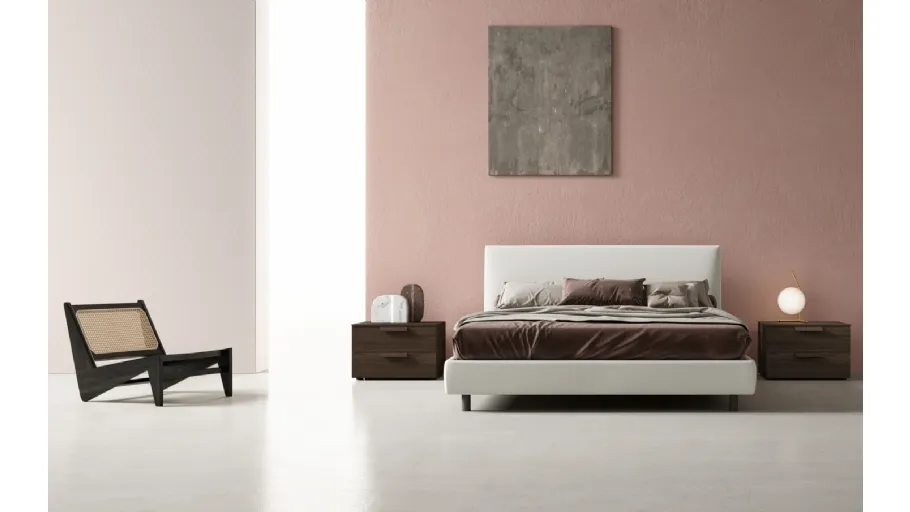 Letto in tessuto con estiera Luk Small di Zalf