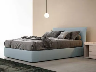 Letto in tessuto imbottito Slim di Zalf