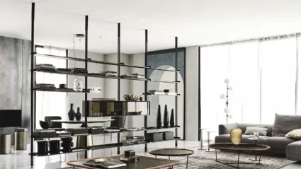 Libreria in legno e metallo Freeway di Cattelan Italia