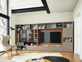Libreria con vano porta TV Modo M6C60 di Sangiacomo
