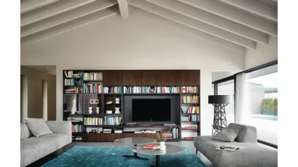 Libreria con vano porta TV Modo M6C61 di Sangiacomo