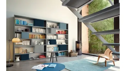 Libreria Modo M6C86 in laccato opaco di Sangiacomo