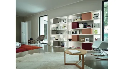 Libreria Modo M6C87 in laccato opaco di Sangiacomo