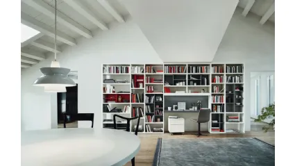 Libreria Modo M6C89 in laccato opaco di Sangiacomo